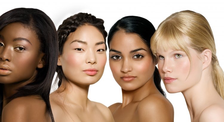 Women of different ethnicities with glowing skin